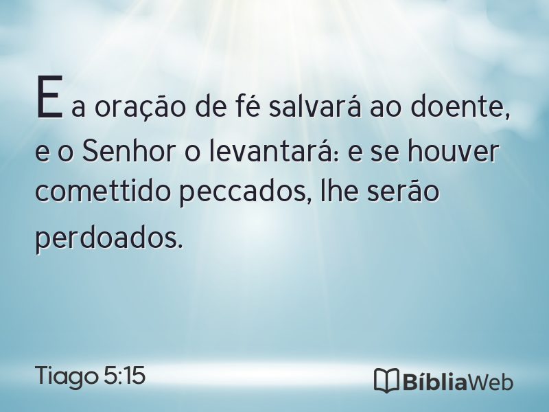 Tiago 5:15 em imagem para compartilhar