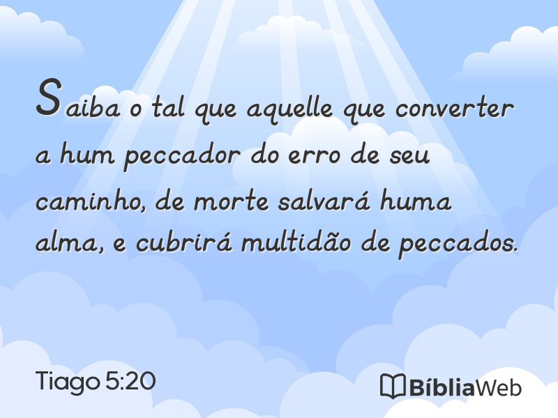 Tiago 5:20 em imagem para compartilhar