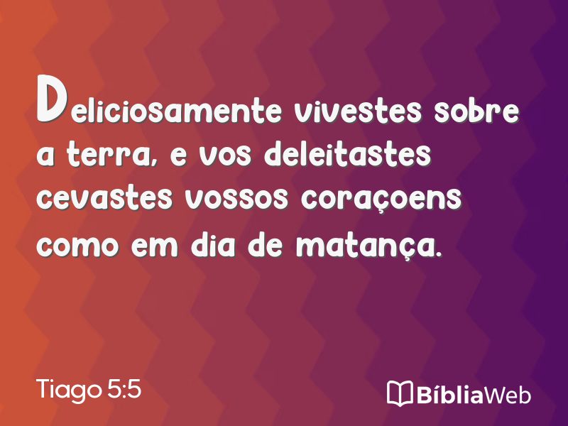 Tiago 5:5 em imagem para compartilhar