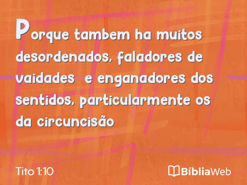 Tito 1:10 em imagem para compartilhar
