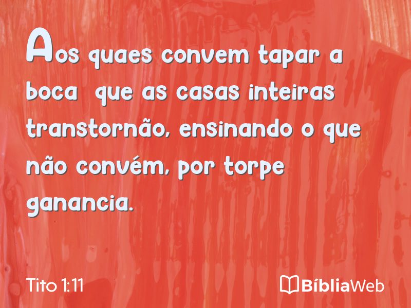 Tito 1:11 em imagem para compartilhar