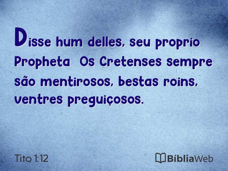 Tito 1:12 em imagem para compartilhar