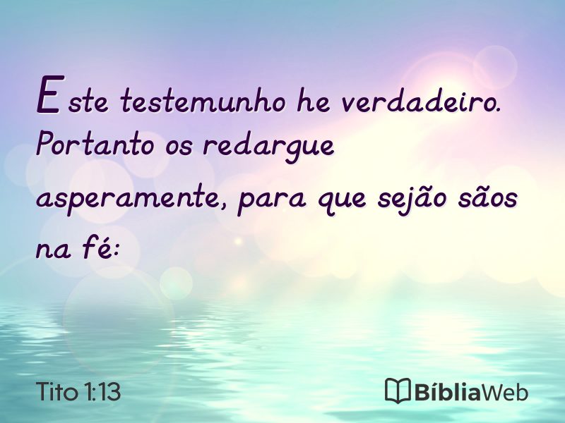 Tito 1:13 em imagem para compartilhar
