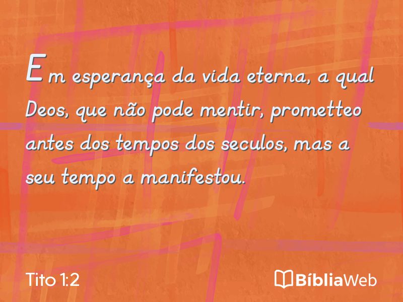 Tito 1:2 em imagem para compartilhar