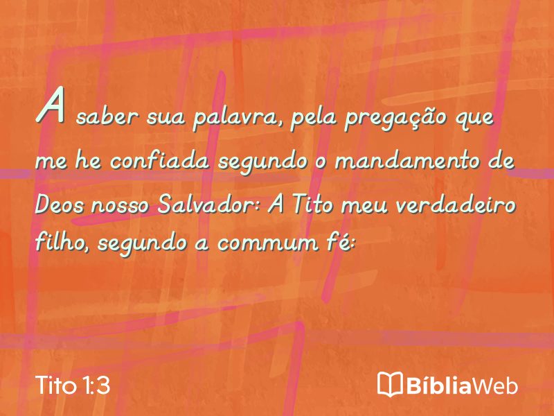 Tito 1:3 em imagem para compartilhar