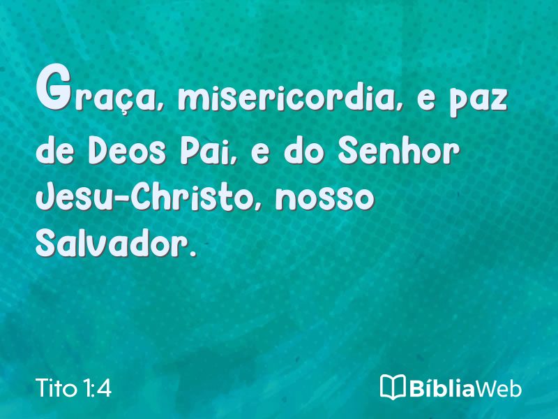 Tito 1:4 em imagem para compartilhar