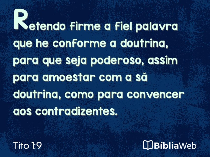 Tito 1:9 em imagem para compartilhar