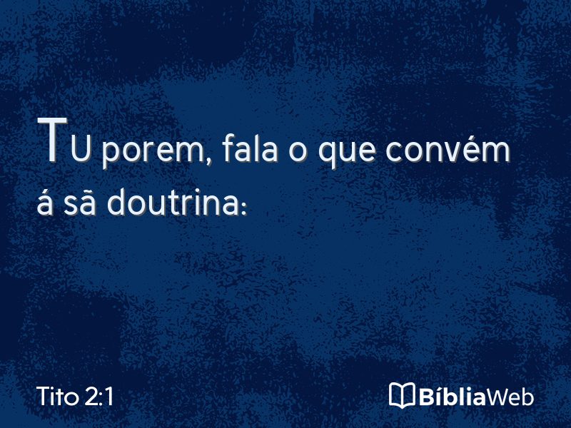 Tito 2:1 em imagem para compartilhar