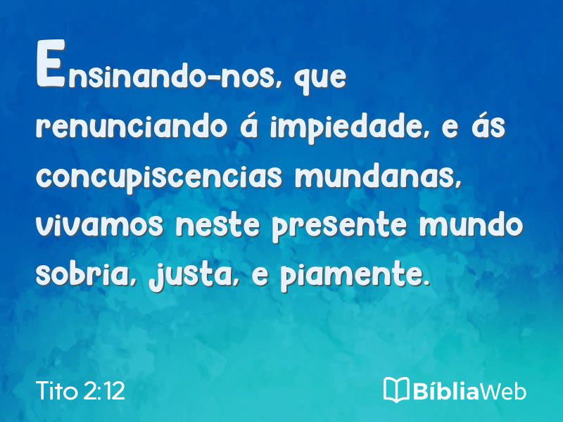 Tito 2:12 em imagem para compartilhar