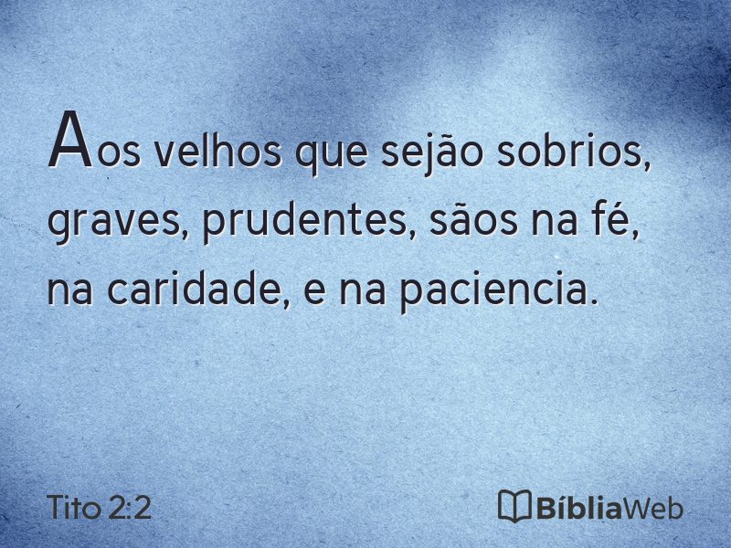 Tito 2:2 em imagem para compartilhar
