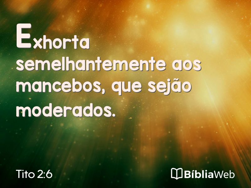 Tito 2:6 em imagem para compartilhar