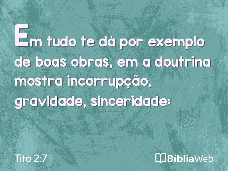Tito 2:7 em imagem para compartilhar