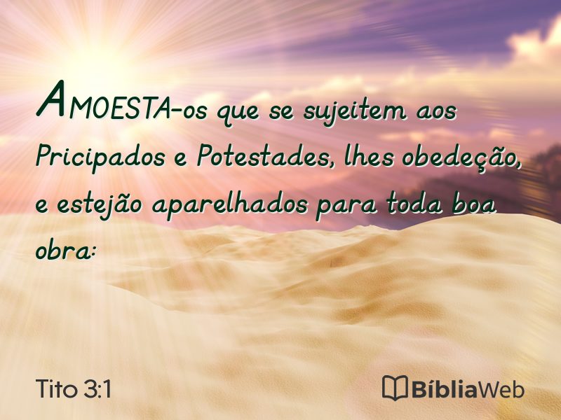 Tito 3:1 em imagem para compartilhar
