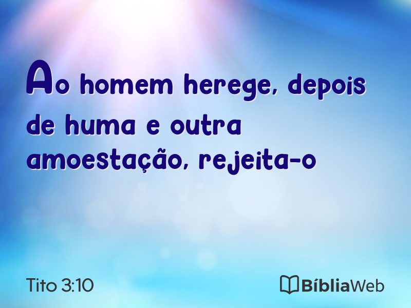 Tito 3:10 em imagem para compartilhar