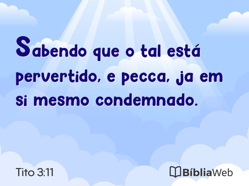 Tito 3:11 em imagem para compartilhar