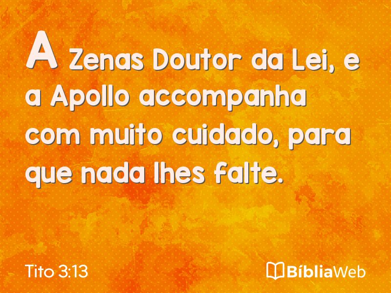 Tito 3:13 em imagem para compartilhar