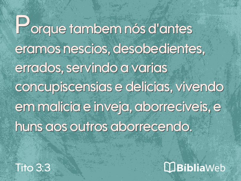 Tito 3:3 em imagem para compartilhar