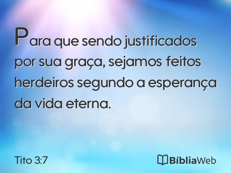Tito 3:7 em imagem para compartilhar