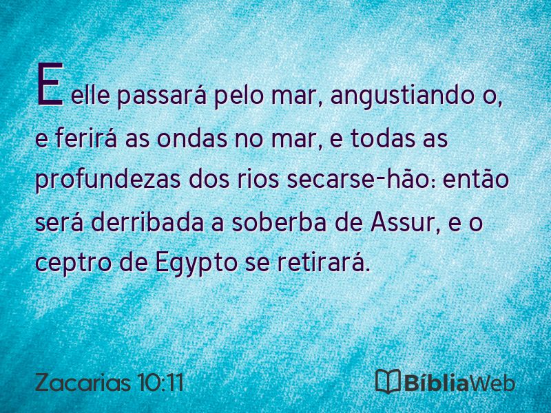 Zacarias 10:11 em imagem para compartilhar
