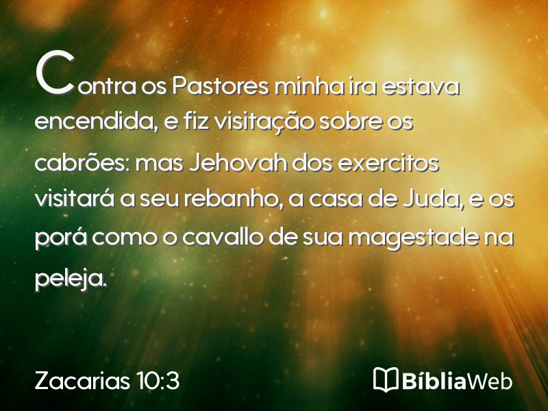 Zacarias 10:3 em imagem para compartilhar