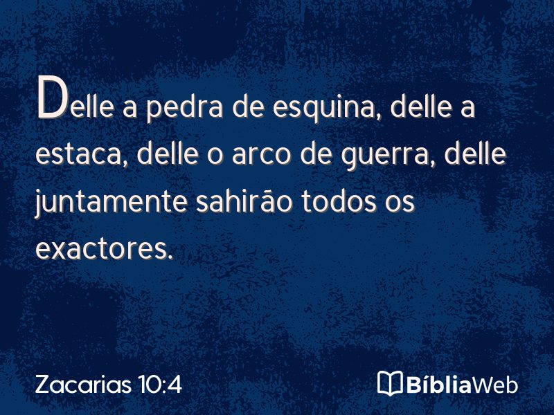 Zacarias 10:4 em imagem para compartilhar