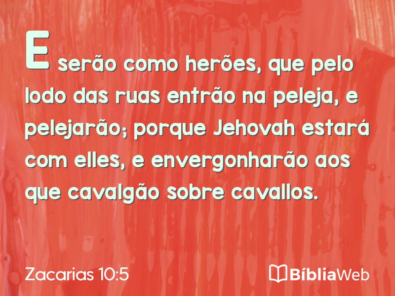 Zacarias 10:5 em imagem para compartilhar
