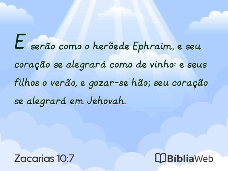 Zacarias 10:7 em imagem para compartilhar