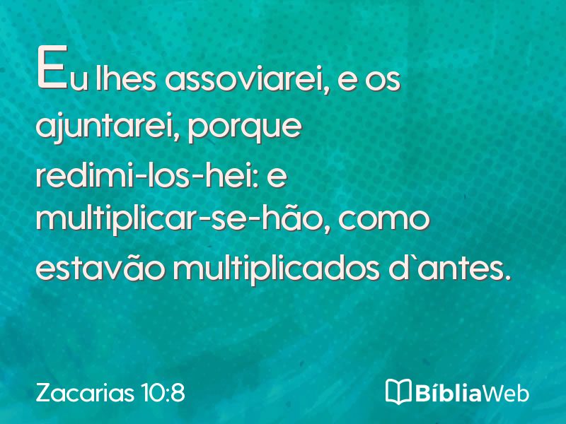 Zacarias 10:8 em imagem para compartilhar