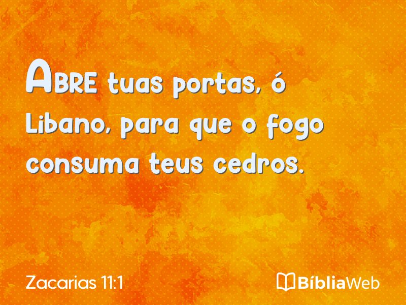 Zacarias 11:1 em imagem para compartilhar