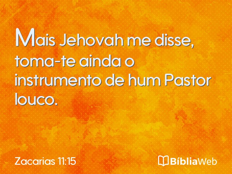 Zacarias 11:15 em imagem para compartilhar