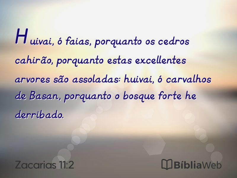Zacarias 11:2 em imagem para compartilhar