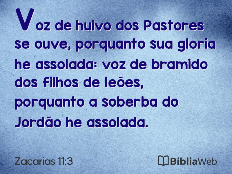 Zacarias 11:3 em imagem para compartilhar