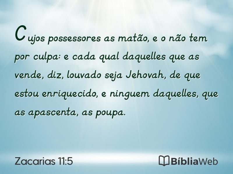 Zacarias 11:5 em imagem para compartilhar