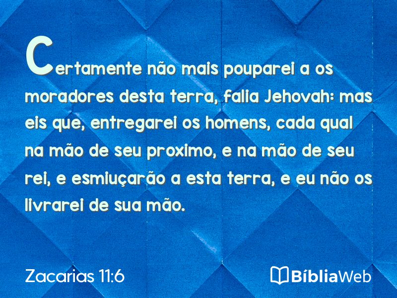 Zacarias 11:6 em imagem para compartilhar