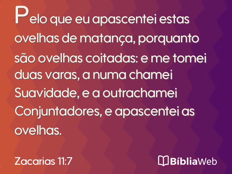 Zacarias 11:7 em imagem para compartilhar