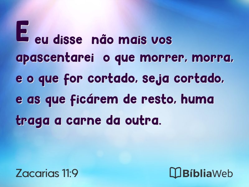 Zacarias 11:9 em imagem para compartilhar