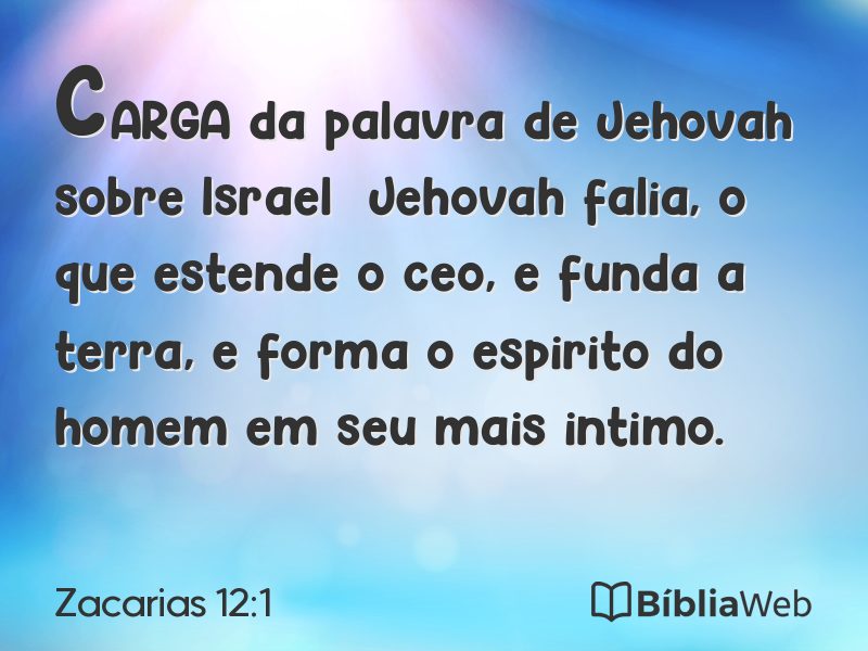 Zacarias 12:1 em imagem para compartilhar
