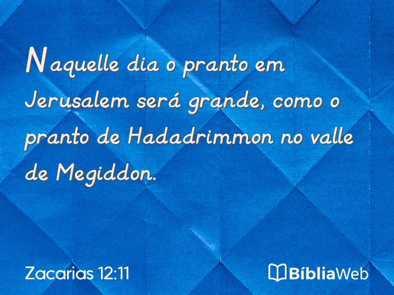 Zacarias 12:11 em imagem para compartilhar