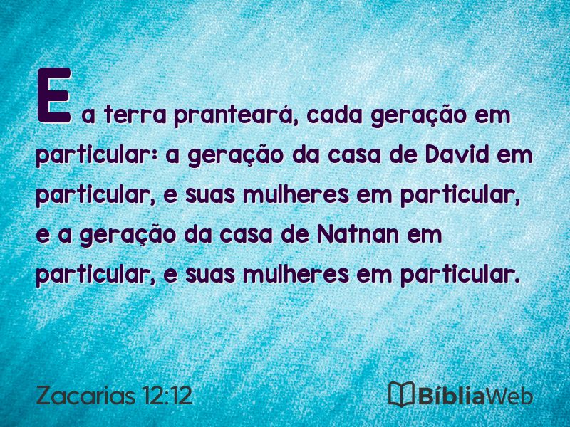 Zacarias 12:12 em imagem para compartilhar