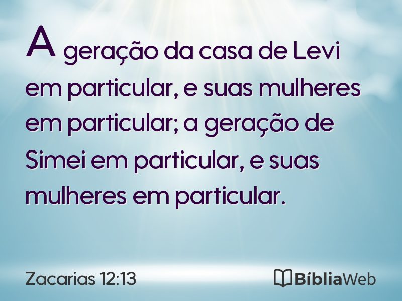 Zacarias 12:13 em imagem para compartilhar