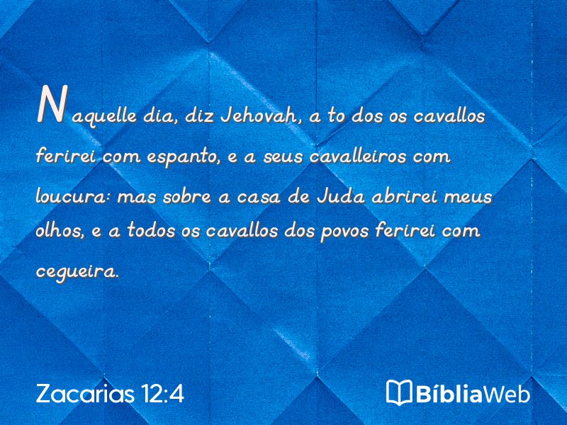 Zacarias 12:4 em imagem para compartilhar