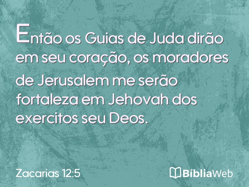 Zacarias 12:5 em imagem para compartilhar