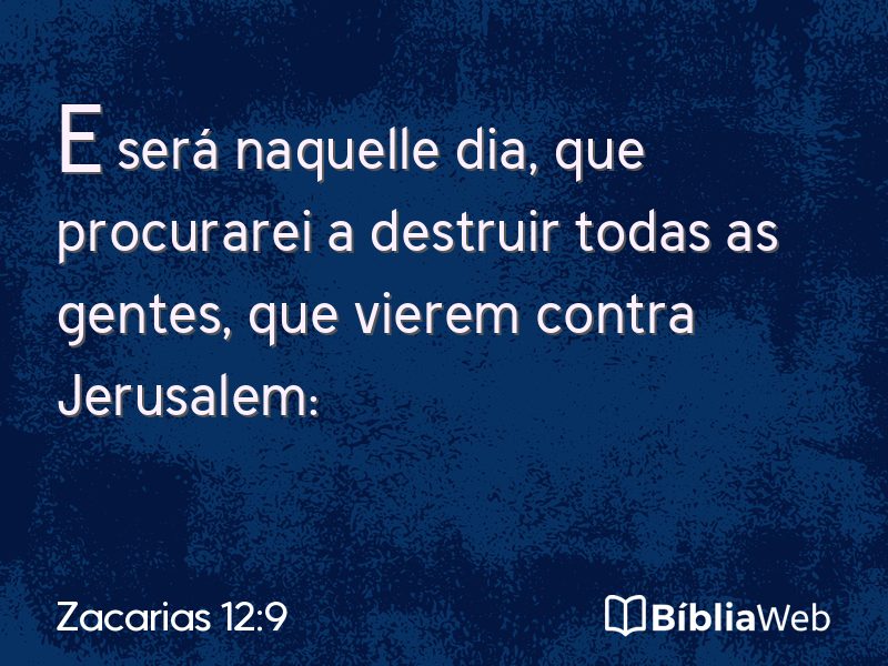 Zacarias 12:9 em imagem para compartilhar