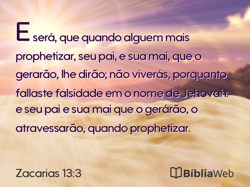 Zacarias 13:3 em imagem para compartilhar