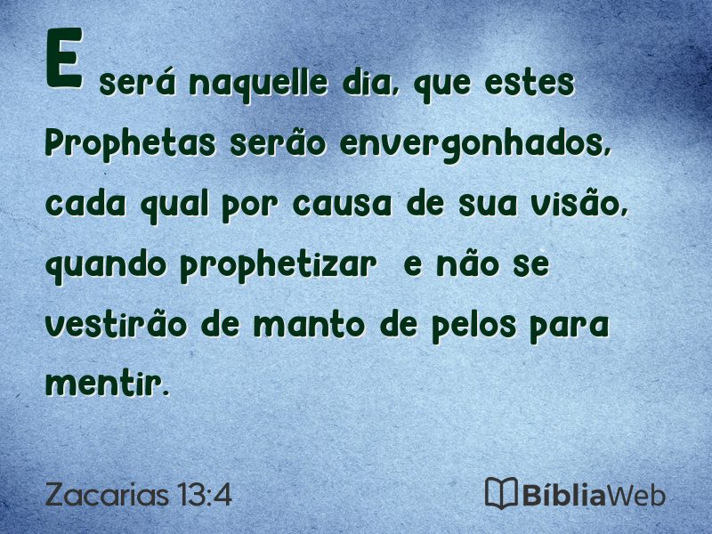 Zacarias 13:4 em imagem para compartilhar