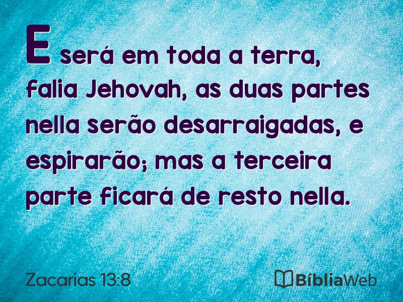 Zacarias 13:8 em imagem para compartilhar