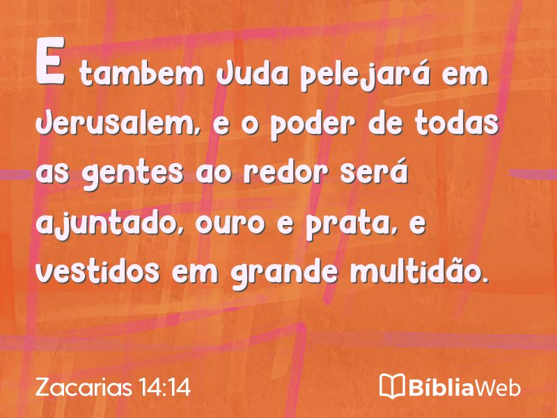 Zacarias 14:14 em imagem para compartilhar