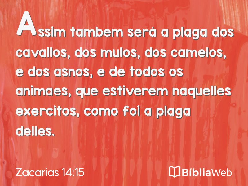 Zacarias 14:15 em imagem para compartilhar