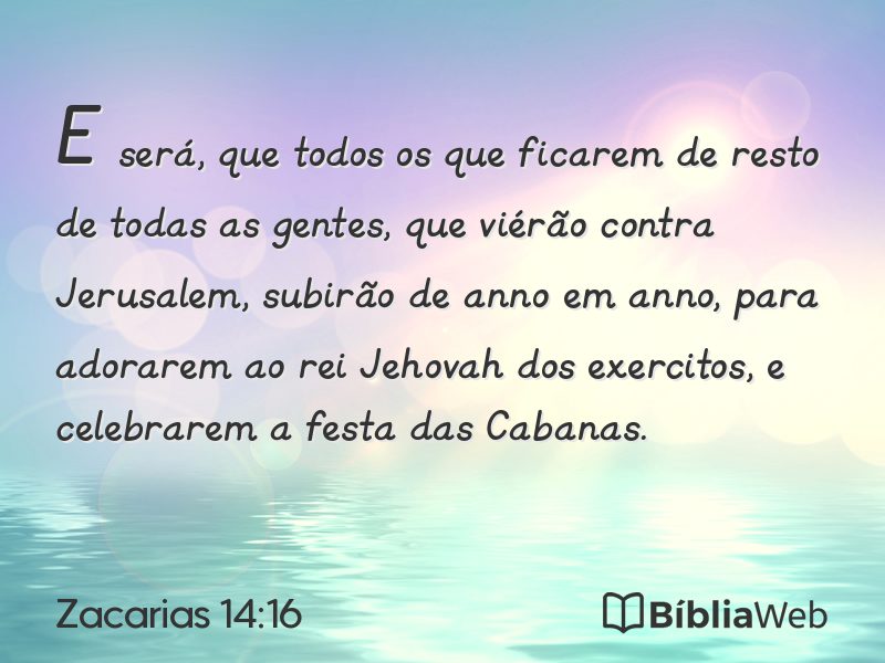 Zacarias 14:16 em imagem para compartilhar