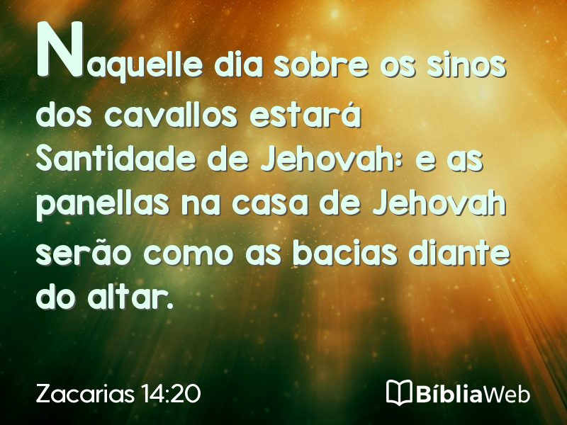 Zacarias 14:20 em imagem para compartilhar